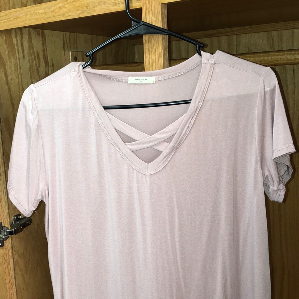 Rose gold/ pink shirt